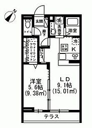 ラグーナレジデンス 1LDKの間取図画像