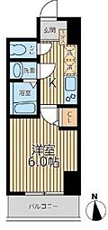 S-FORT茅ヶ崎 1Kの間取図画像