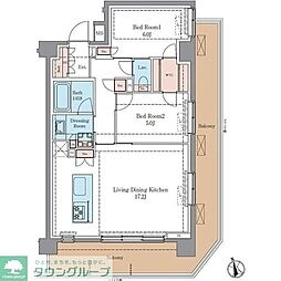LUXENAプラスPAWS藤沢 2LDKの間取図画像