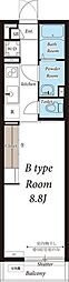 グレイス大船 1Kの間取図画像