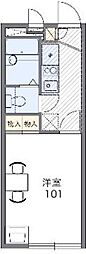 レオパレスクロシェット 1Kの間取図画像