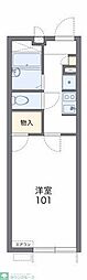 レオパレスメルベーユ泉 1Kの間取図画像