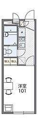 レオパレスナガシマ 1Kの間取図画像