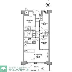 西武多摩湖線 八坂駅 徒歩8分の賃貸マンション 5階3LDKの間取り