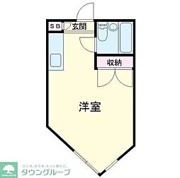 パールハイツ増渕 ワンルームの間取図画像