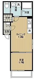 CasaComfort 1DKの間取図画像