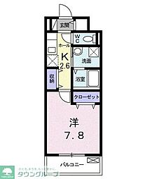 ラフレシール新所沢 1Kの間取図画像