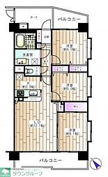 レーベングランヒルズ朝霞台 3LDKの間取図画像
