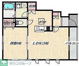 シンフォニア狭山 1LDKの間取図画像