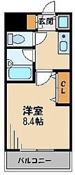 ミヴィーダ 1Kの間取図画像