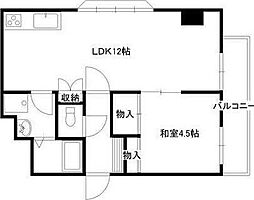 KTD富士見町 1LDKの間取図画像
