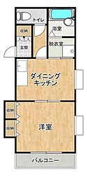 サンパレス東所沢 1DKの間取図画像