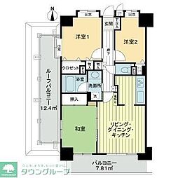 ライオンズマンション本川越駅前 3LDKの間取図画像