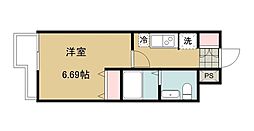 所沢市西所沢1丁目マンション 1Kの間取図画像