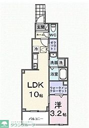 ヒカルサ狭山広瀬台サウス 1LDKの間取図画像