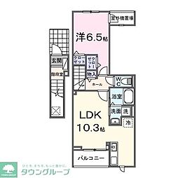 ヒカルサ狭山広瀬台サウス 1LDKの間取図画像