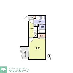 レイズ志木 1Kの間取図画像