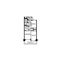 エコヴィレッジ志木 2LDKの間取図画像