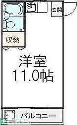 メゾンエクセK ワンルームの間取図画像