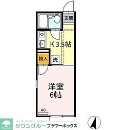 リバーシティ 1Kの間取図画像