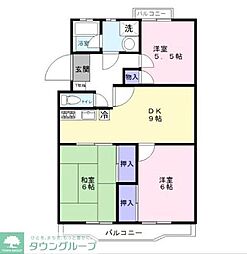 コートビレジ 3DKの間取図画像