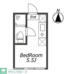 TOKYOBeta清瀬 ワンルームの間取図画像