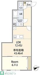 エテルノヴァローレ川越 1LDKの間取図画像