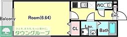 ジーメゾン新狭山 1Kの間取図画像