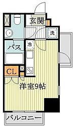 プライムアーバン久米川 ワンルームの間取図画像