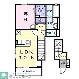 ファミリア・フェリス 1LDKの間取図画像