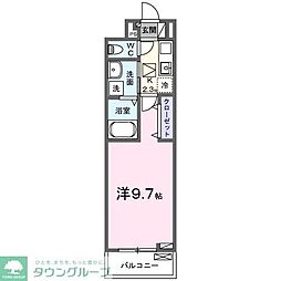ヒカルサふじみ野上福岡 1Kの間取図画像