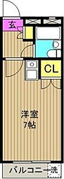 ブエナカーサ ワンルームの間取図画像