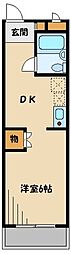 ホーク光ハイツ 1Kの間取図画像