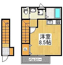 メルベージュ ワンルームの間取図画像