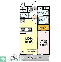 プロシード 1LDKの間取図画像