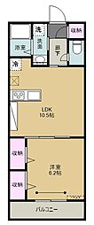 エシカルコート光が丘 1LDKの間取図画像