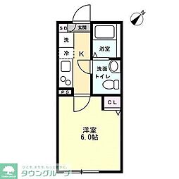 川越市南大塚4丁目アパート 1Kの間取図画像