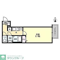 モノリス狭山ヶ丘 1Kの間取図画像
