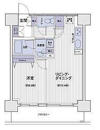エスティメゾン大島 14階1LDKの間取り