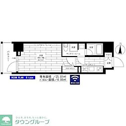 ステージグランデ錦糸町II 3階1Kの間取り