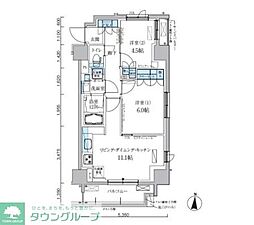パークアクシス両国馬車通り 5階2LDKの間取り