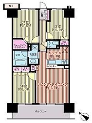 エスティメゾン豊洲レジデンスＡ 2階3LDKの間取り
