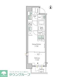 ワンルーフレジデンス錦糸町 5階1DKの間取り