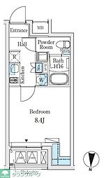 ＳＯＬＡＳＩＡｒｅｓｉｄｅｎｃｅ亀戸 1階1Kの間取り