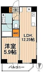 オーキッドレジデンス上野稲荷町II 4階1LDKの間取り
