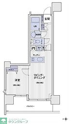 エスティメゾン大島 2階1LDKの間取り