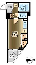ドゥーエ西大島 5階1Kの間取り