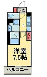 アイルルシェール錦糸町 7階1Kの間取り