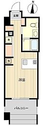 プライマル亀戸 10階ワンルームの間取り