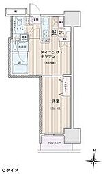 エスティメゾン錦糸町II 11階1DKの間取り